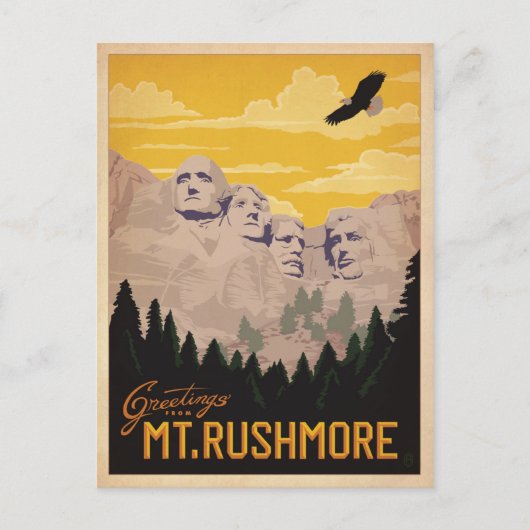 Rushmore, South Dakota Postkarte (Vorderseite)