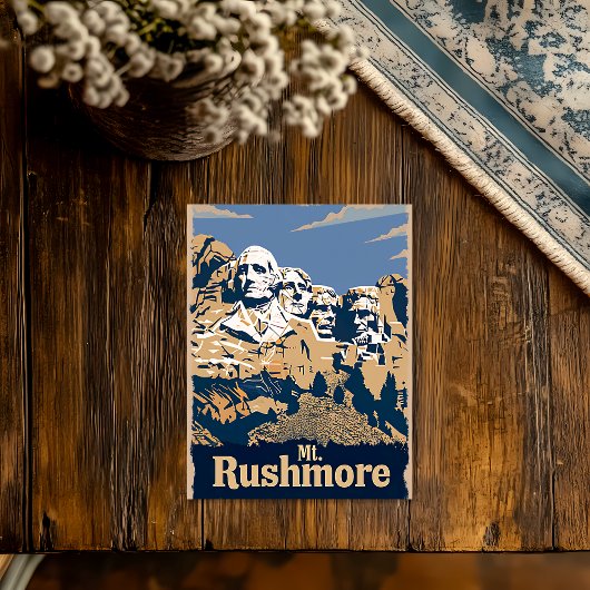 Rushmore Travel Poster Postkarte