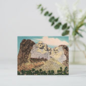 Rushmore Vintage Postkarte (Stehend Vorderseite)