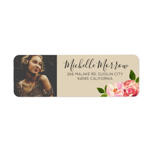 Rusic Blume tan Return Label Graduierungsparty (Vorne)