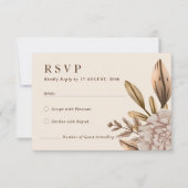 Rusic Elegance Floral Wedding RSVP Response-Karte Karte (Vorderseite)
