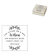 Rusic Script The Future Mr. & Mrs. Rücksendeadress Gummistempel (Stempel)