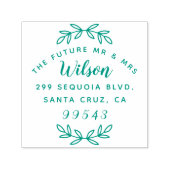 Rusic Script The Future Mr. & Mrs. Rücksendeadress Permastempel (Design)