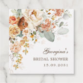 Rusitc Boho Terracotta Brautparty Geschenkanhänger (Rückseite)