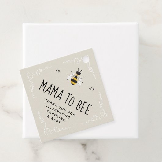 Rusitc Mama to Bee Baby Shower Geschenkanhänger (Beispiel)