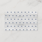 Rusitc Wood Diaper Raffle Ticket, blau, grau Begleitkarte (Rückseite)