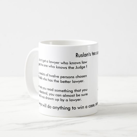 Ruslans Teeschale, wenn Sie nicht einen Kaffeetasse (Vorderseite Links)