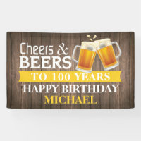 Rusric Cheers Beers Happy 100. Geburtstag Gelb