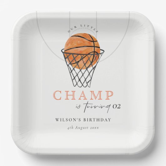 Russ unseren kleinen Stachelball jedes Alter Gebur Pappteller (Vorderseite)