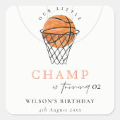 Russ unseren kleinen Stachelball jedes Alter Gebur Quadratischer Aufkleber (Vorderseite)