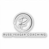 Russ Yeager Coaching Signatur-Logo Aufkleber (Vorderseite)