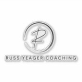 Russ Yeager Coaching Signatur-Logo Aufkleber (Vorderseite)