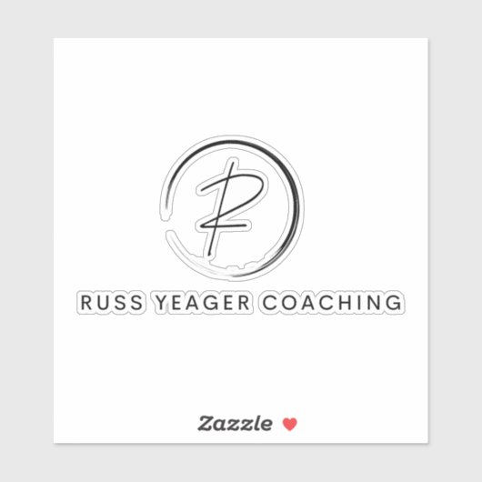 Russ Yeager Coaching Signatur-Logo Aufkleber (Blatt)