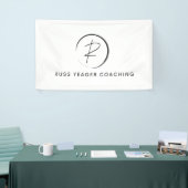 Russ Yeager Coaching Signatur-Logo Banner (Messeveranstaltung)