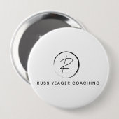 Russ Yeager Coaching Signatur-Logo Button (Vorne & Hinten)