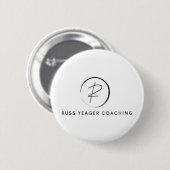 Russ Yeager Coaching Signatur-Logo Button (Vorne & Hinten)