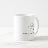 Russ Yeager Coaching Signatur-Logo Kaffeetasse (VorderseiteRechts)