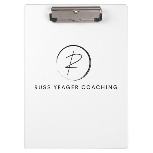 Russ Yeager Coaching Signatur-Logo Klemmbrett (Vorderseite)
