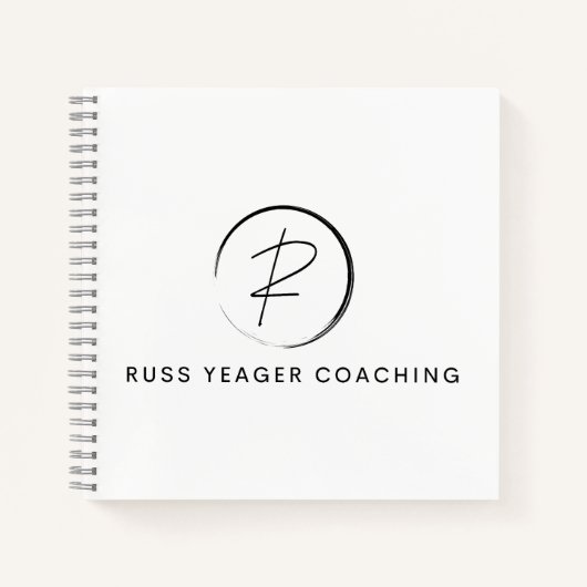 Russ Yeager Coaching Signatur-Logo Notizblock (Vorderseite)