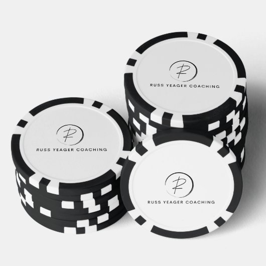 Russ Yeager Coaching Signatur-Logo Pokerchips (Stapel)