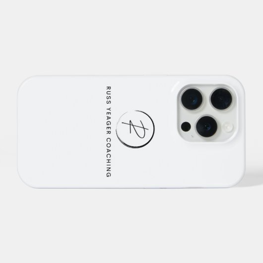 Russ Yeager Coaching Signature Logo iPhone Hülle (Rückseite (Horizontal))