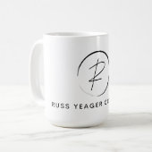 Russ Yeager Coaching Signature Logo Kaffeetasse (Vorderseite Links)