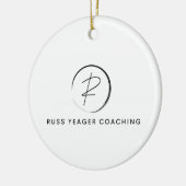 Russ Yeager Coaching Signature Logo Keramik Ornament (Links)
