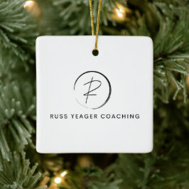 Russ Yeager Coaching Signature Logo Keramikornament