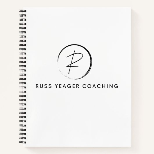 Russ Yeager Coaching Signature Logo Notizblock (Vorderseite)