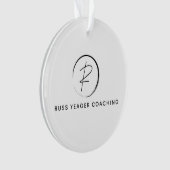 Russ Yeager Coaching Signature Logo Ornament (Vorderseite)