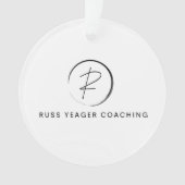 Russ Yeager Coaching Signature Logo Ornament (Vorderseite)