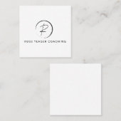 Russ Yeager Coaching Signature Logo Quadratische Visitenkarte (Vorne/Hinten)