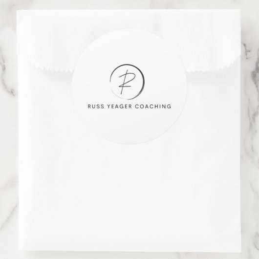 Russ Yeager Coaching Signature Logo Runder Aufkleber (Tasche)