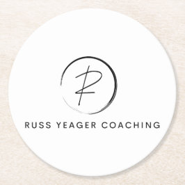 Russ Yeager Coaching Signature Logo Runder Pappuntersetzer