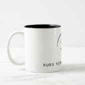 Russ Yeager Coaching Signature Logo Zweifarbige Tasse (Links)