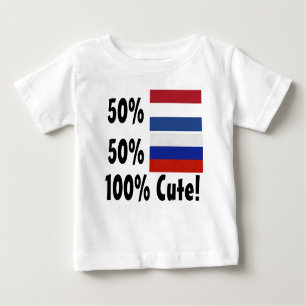 Russe 100% 50% Holländer-50% niedlich Baby T-shirt