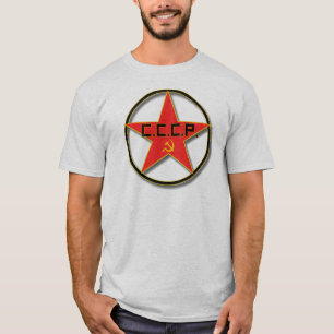 Russe, Hammer u. Sichel, roter Stern-T - Shirt