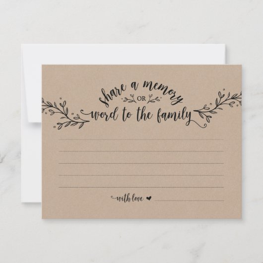 Russe Kraft teilen Speicherkarte Einladung (Vorderseite)