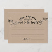 Russe Kraft teilen Speicherkarte Einladung (Vorne/Hinten)