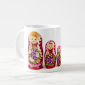 Russe Matryoshkan Kaffeetasse (Vorderseite Links)