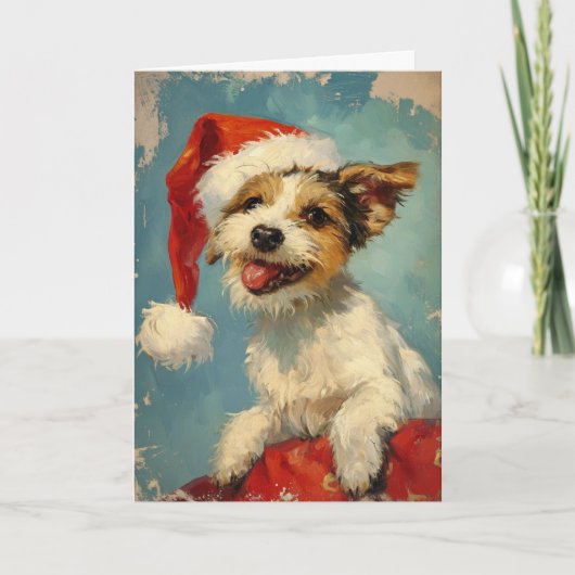Russel Terrier Vintag personalisierte Weihnachten (Vorderseite)