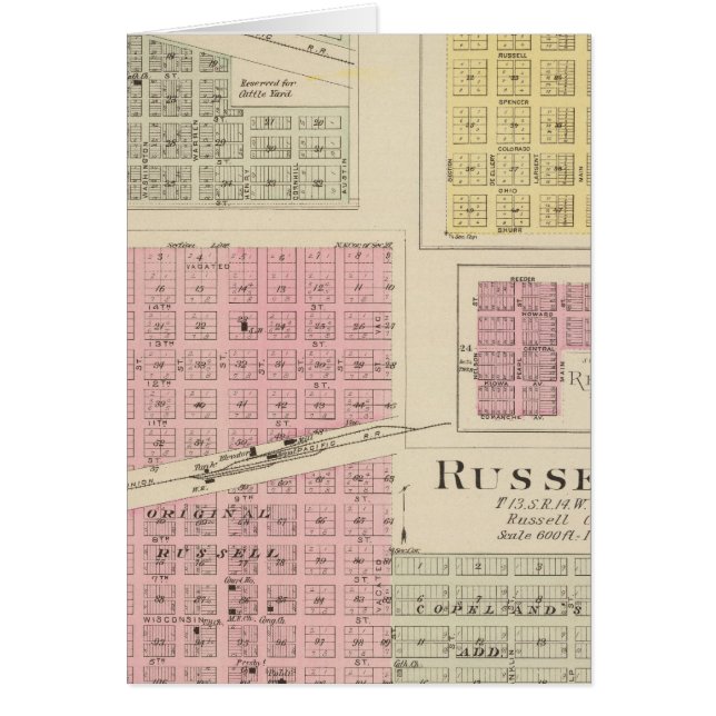 Russell, Bunker Hill, Leeson, Reeder, Kansas (Vorne)