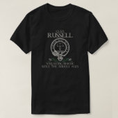 Russell Clan Wappen Schottischer Nachname tartan T T-Shirt (Design vorne)