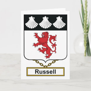 Russell-Familienwappen Karte