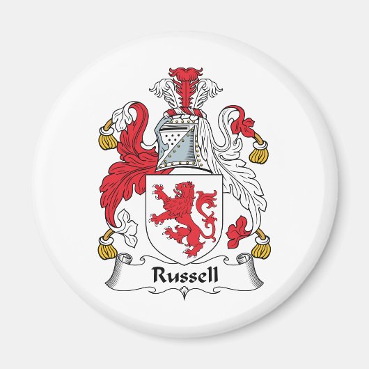 Russell Familienwappen Magnet (Vorne)