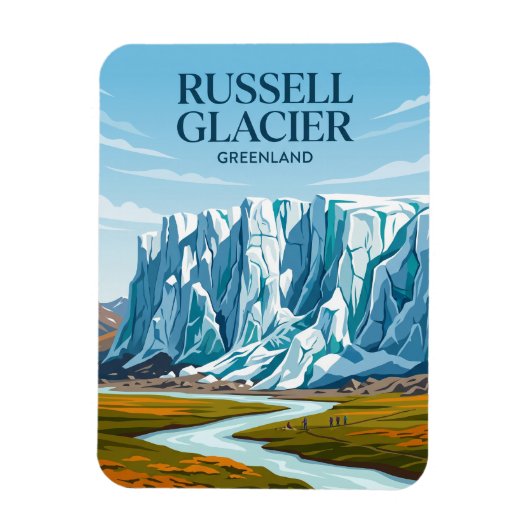 Russell-Gletscher Grönland Magnet (Vertikal)