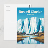 Russell-Gletscher Grönland Postkarte (Vorne/Hinten)