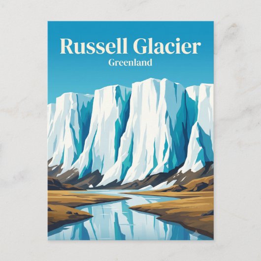 Russell-Gletscher Grönland Postkarte (Vorderseite)