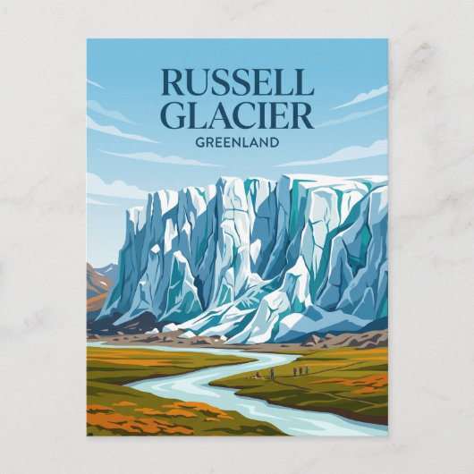 Russell-Gletscher Grönland Postkarte (Vorderseite)