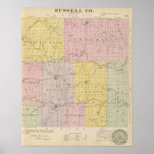 Russell Landkreis, Kansas Poster